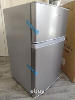 Cookology Silver Fridge Freezer UCFF87SL 47cm Freestanding Undercounter 2 Door