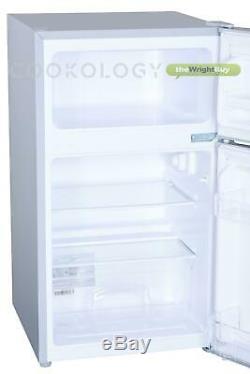 Cookology Silver Fridge Freezer UCFF87SL 47cm Freestanding Undercounter 2 Door