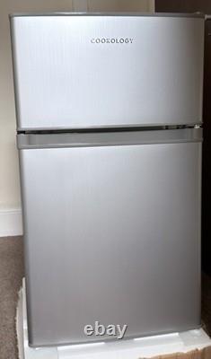 Cookology Silver Fridge Freezer UCFF87SL 47cm Freestanding Undercounter 2 Door