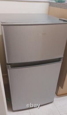 Cookology Silver Fridge Freezer UCFF87SL 48cm Freestanding Undercounter 2 Door