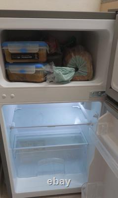 Cookology Silver Fridge Freezer UCFF87SL 48cm Freestanding Undercounter 2 Door