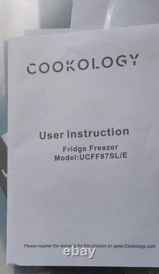 Cookology Silver Fridge Freezer UCFF87SL 48cm Freestanding Undercounter 2 Door