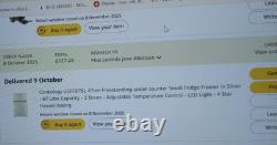 Cookology Silver Fridge Freezer UCFF87SL 48cm Freestanding Undercounter 2 Door