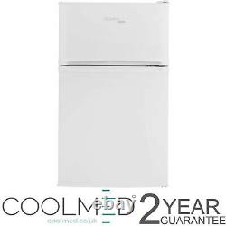 Coolmed CMST125 88L White Freestanding Under Counter 2 Door Fridge Freezer