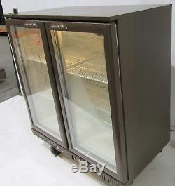 Cornelius Double Glass door Drinks Display Fridge Chiller under counter Cooler