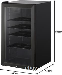 DENT Cookology Under Counter Wine Beer Cooler Fridge 47cm -Black CBC98BK-JP
