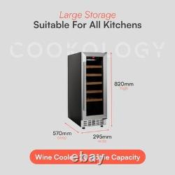 Dent Cookology 20 Bottle Freestanding Under Counter Fridge Cabinet SS CWC300SS