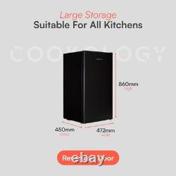 Dent Cookology 93L Freestanding Under Counter Fridge In Black UCIF93BK