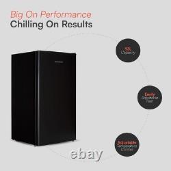 Dent Cookology 93L Freestanding Under Counter Fridge & Low Noise- Black UCFR88BK