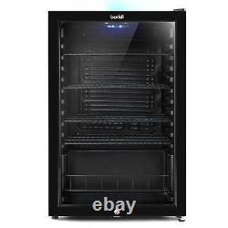 Drinks Cooler 115L Under Counter Fridge, Lock, LED Light