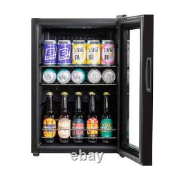 Drinks Fridge 60L with LED Light Black