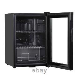 Drinks Fridge 60L with LED Light Black