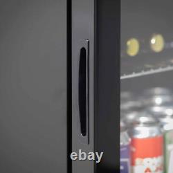 Drinks Fridge 60L with LED Light Black