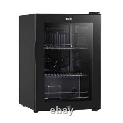 Drinks Fridge 60L with LED Light Black