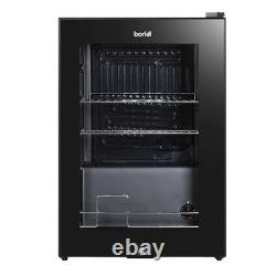 Drinks Fridge 60L with LED Light Black