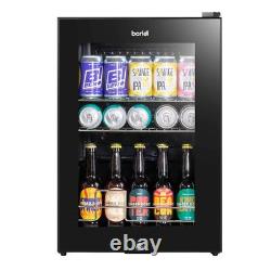 Drinks Fridge 60L with LED Light Black