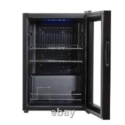 Drinks Fridge 60L with LED Light Black