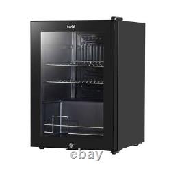 Drinks Fridge 60L with LED Light Black