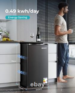 EUHOMY 93L Under Counter Fridge Small Fridge Freezer with 7 Stage Thermostat
