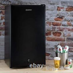 Eco100 led under-counter black fridge freestanding refrigerator solid door