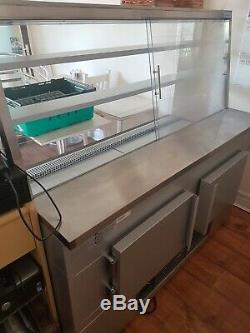 Eco Friendly Serve Over Counter Display Fridge with 2 shelves & under storage