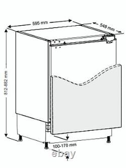 Edesa REF29312 60cm Built Under Counter Larder Fridge Integrated Refrigerator