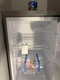 ElectriQ 127 Litre Freestanding Under Counter Larder Fridge Silver eiQ55UCLFS