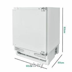ElectriQ 133 Litre Integrated Under Counter Fridge 60cm Wide White