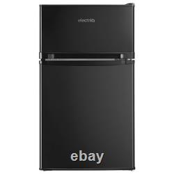 ElectriQ 80 Litre Under Counter Freestanding Fridge Freezer Black eiQUFFB
