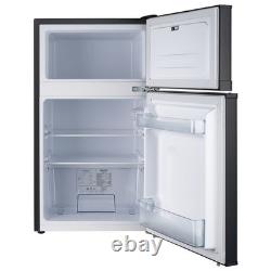 ElectriQ 80 Litre Under Counter Freestanding Fridge Freezer Black eiQUFFB