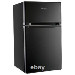 ElectriQ 80 Litre Under Counter Freestanding Fridge Freezer Black eiQUFFB