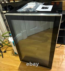 ElectriQ eiQ115DFSS Black Glass Freestanding 115L Single Zone LED Fridge