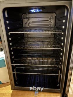 ElectriQ eiQ115DFSS Black Glass Freestanding 115L Single Zone LED Fridge