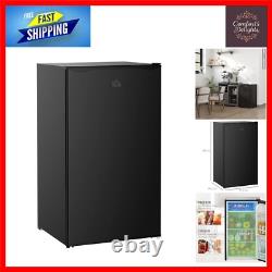 Elegant 91L Black Under-Counter Fridge with Low Noise and Energy Efficiency