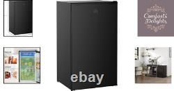 Elegant 91L Black Under-Counter Fridge with Low Noise and Energy Efficiency