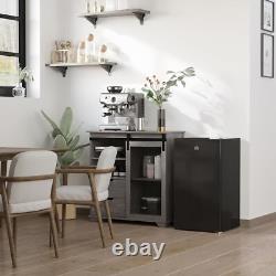 Elegant 91L Black Under-Counter Fridge with Low Noise and Energy Efficiency
