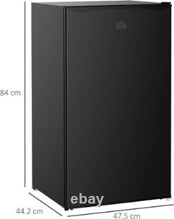 Elegant 91L Black Under-Counter Fridge with Low Noise and Energy Efficiency