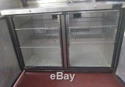 Foster commercial counter fridge worktop under 2 door stainless steel