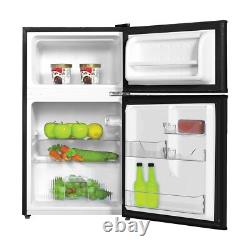 Freestanding Under Counter Fridge Freezer, Black, Igenix IG347FFB