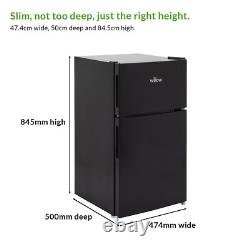 Fridge Freezer Undercounter 86L Black with 4 Freezer Rating Willow WB50UCFF