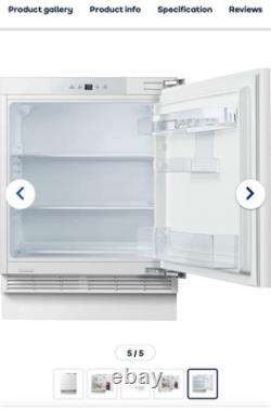 Fridgemaster MBUL60138E Integrated Under Counter Fridge-Fixed Door White