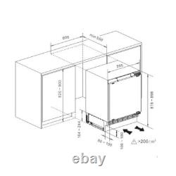 Fridgemaster MBUR60121E Built Under Fridge 121 Litres White E Rated