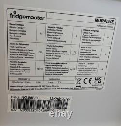Fridgemaster MUR4894E 82L Under Counter Fridge White E rated Barely Used Jan 25