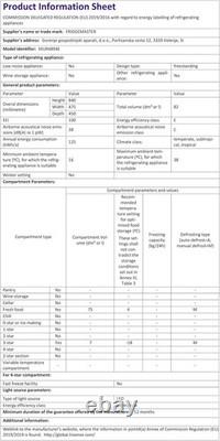 Fridgemaster MUR4894E 82L Under Counter Fridge with LED Lighting, Adjustable