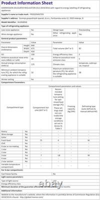 Fridgemaster MUR4894E 82L under Counter Fridge with LED Lighting, Adjustable Tem