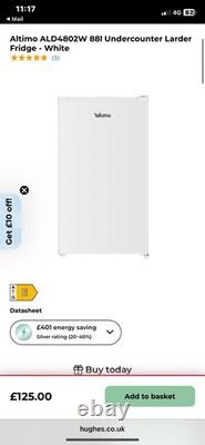 Fridgemaster Undercounter Fridge with Ice Box in White 48cm Wide