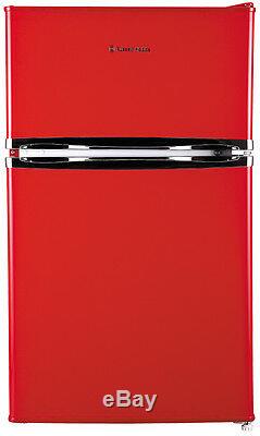 Grade A Russell Hobbs RHUCFF50R 50cm Wide Red Under Counter Fridge Freezer
