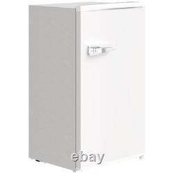 HOMCOM 85L Freestanding Under Counter Fridge with Chiller Box, White