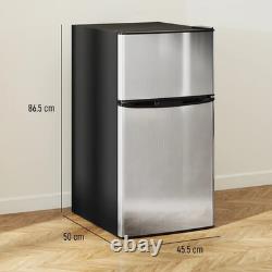 HOMCOM 88L Fridge Freezer with 5-Setting Thermostat, Under Counter