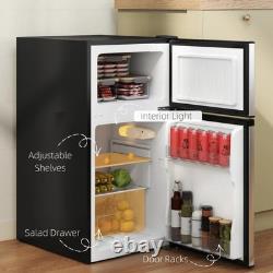 HOMCOM 88L Fridge Freezer with 5-Setting Thermostat, Under Counter